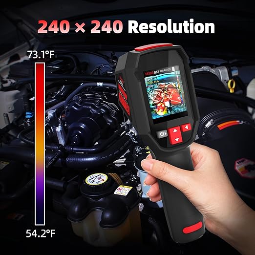 BSIDE Thermal Imaging Camera 240 x 240 Resolution Handheld Infrared IR Camera, 15 Thermal Palettes with 320 x 240 Full-Viewing TFT Display for Home Inspection HVAC Heat Pump Circuit Break, -4℉~1022℉