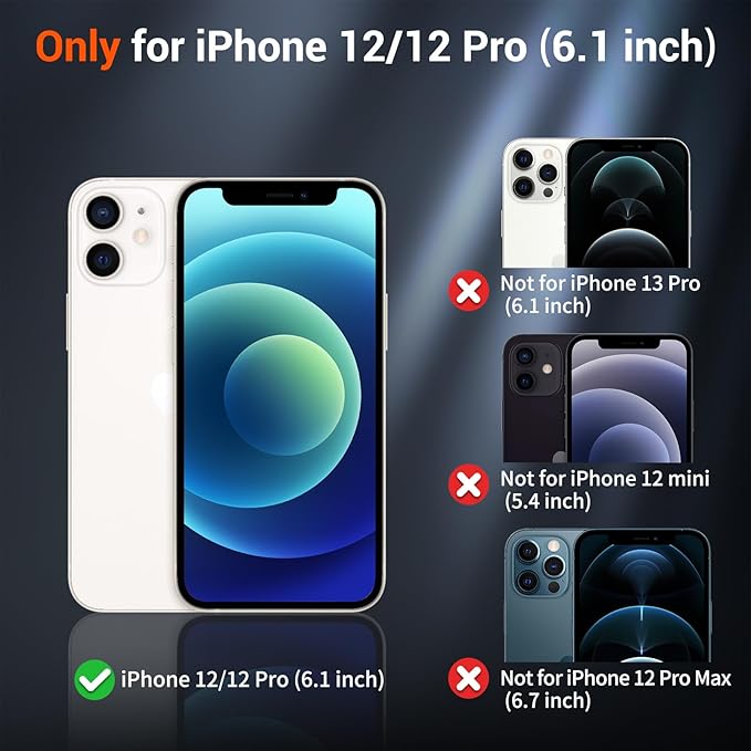 SUPFINE Magnetic for iPhone 12 Case/iPhone 12 Pro Case (Compatible with MagSafe) (Military Grade Drop Protection) Slim Translucent Matte Shockproof with Anti-Fingerprint Phone Case,Antique White