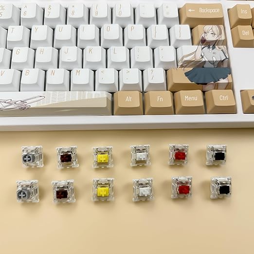 Gateron G Pro 3.0 Yellow Switches for Mechanical Keyboard,3-Pin 50gf Linear/Pre-Lubed/Pin-Enhanced Switches(108pcs,Yellow 3-Pin)