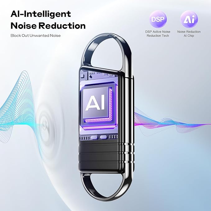 72GB Digital Voice Recorder - Xelarvex Voice Activated Recorder AI-Intelligent Noise Reduction, 4800 Hours Recording Device, Audio Recorder for Lectures/Interviews/Meetings