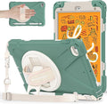 BRAECNstock for Apple iPad mini 5th/ 4th Generation Case 7.9" 2019/2015, Shockproof Protective with Pen Holder, Rotating Hand Strap & Stand, Shoulder Strap, Case for iPad mini 5/4, Emerald Green