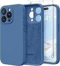 Magnetic for iPhone 13 Pro Case, Compatible with MagSafe, [Full Camera Protection][Screen Protector] Silicone Shockproof Protective Phone Case for iPhone 13 Pro 6.1", Lake Blue