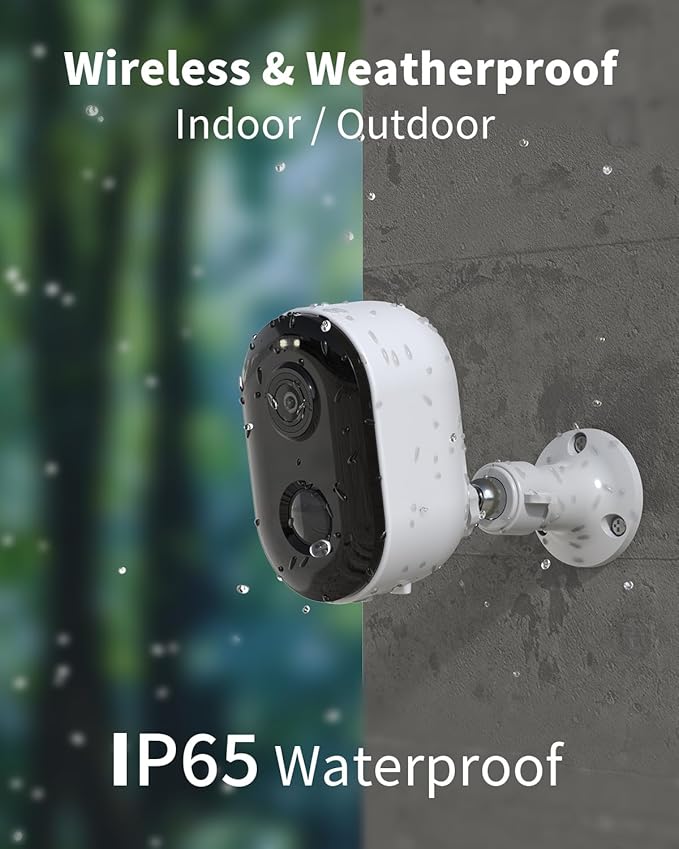 Armorcope Security Cameras Wireless Outdoor, Battery Powered 2k Color Night Vision, AI Motion Detection, IP66 Weatherproof, 2-Way Talk, SD/Cloud Storage, 2.4Ghz WiFi Cameras for Home Security