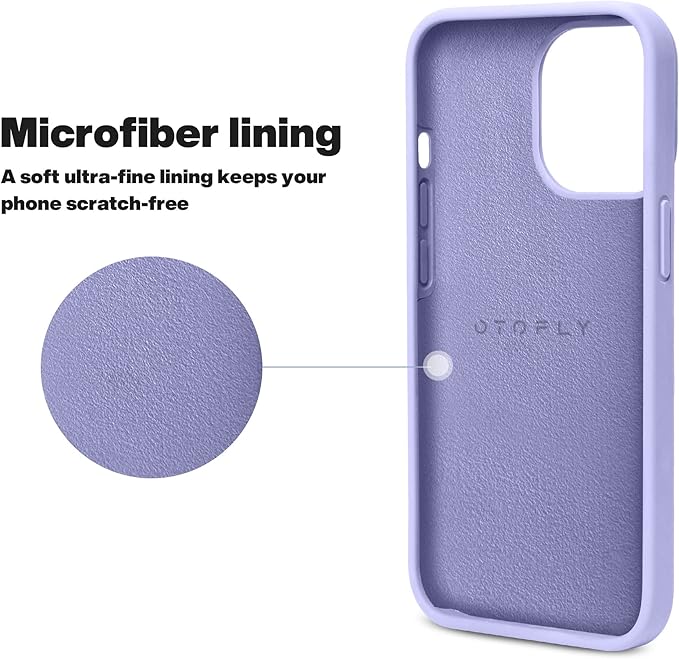 OTOFLY Designed for iPhone 14 Pro Case, Silicone Shockproof Slim Thin Phone Case for iPhone 14 Pro 6.1 inch (Light Purple)