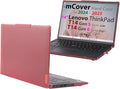 mCover Hard Case ONLY Compatible for 2024-2025 14" Lenovo ThinkPad T14 Gen 5 / Gen 6 Windows Notebook PC (with 180° Hinge, NOT Fitting Any Other Lenovo Models)- Red