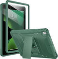 Soke Case for iPad 6th/5th Generation 9.7 Inch 2018/2017,with Built-in Screen Protector and Kickstand, Rugged Full-Body Heavy Duty Protective Cover for Apple iPad Air 2 /Pro 9.7 - Midnight Green