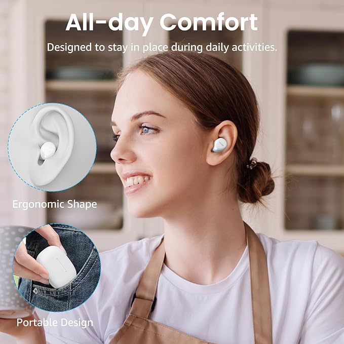 TOZO A1 Wireless Earbuds Bluetooth 5.3 Light Weight in Ear IPX5 Waterproof Headphones 2 Mic for AI Calls, Immersive Premium Sound Bass Headset with Charging Case, 32 Presets EQ Customization via App