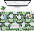 Arttown Green Cute Animal Mouse Pad Large Gaming Mat Kawaii Funny Frog Non-Slip Desk Pad Keyboard and Mouse Desk Mat for Gamer, Office & Home, 31.5 x 15.7 in