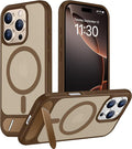 Magnetic Compatible with iPhone 16 Pro Max Case, [Built-in Invisible Kickstand][Compatible with MagSafe] [Military Grade Shockproof] Slim Translucent Matte Phone Case for iPhone 16 Pro Max 6.9"