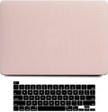 Funut for Crocodile MacBook Air 15 Inch Case M5 M4 M3 M2 2026 2025-2023 A3448 A3241 A3114 A2941, Elegant Luxury Crocodile Leather Plastic Hard Shell Case & Keyboard Cover, Pink