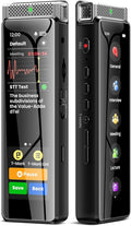 8GB Digital Voice Recorder with Playback, Innioasis R1 Full Touchscreen Voice Recorder with Bluetooth, Voice Activated Sound Audio Recorder Device with Mic Silver