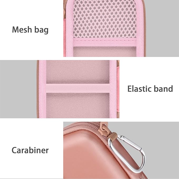 Hard Carrying Travel Case for PLAUD Note/Note Pro AI Voice Recorder,Compatible with Digital Recorder and Magnetic Protective Case(Rose Gold)
