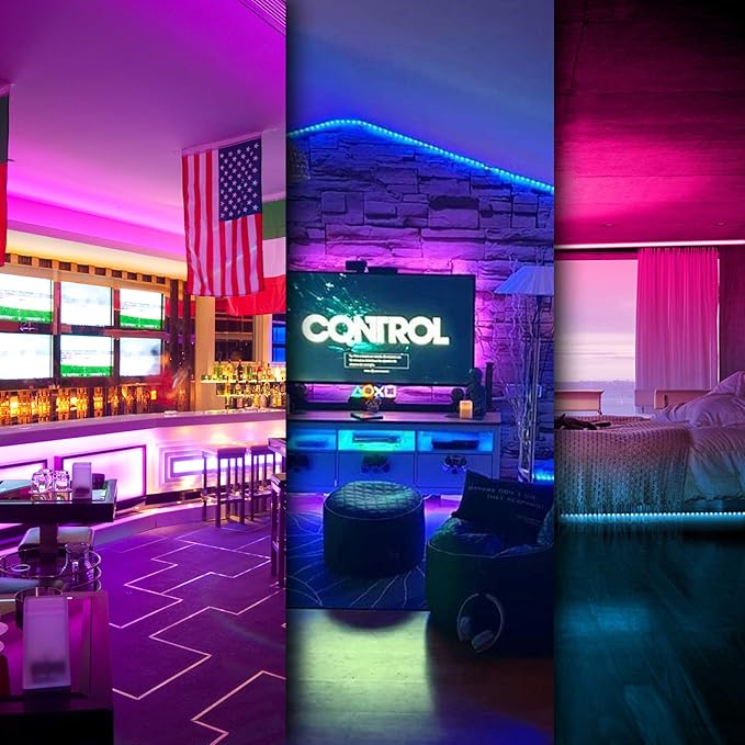 DAYBETTER Led Strip Lights Smart with App Control Remote, 2835 RGB for Bedroom, Music Sync Color Changing for Room Party 200 ft (2 Rolls of 100 ft)