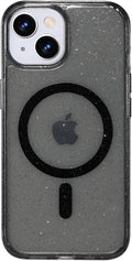 Tigowos for iPhone 15 Glitter case Fits MagSafe Anti-Stain Non-Yellowing Shockproof Impact Case Fits iPhone 15 Phone Cases 6.1", Glitter Black