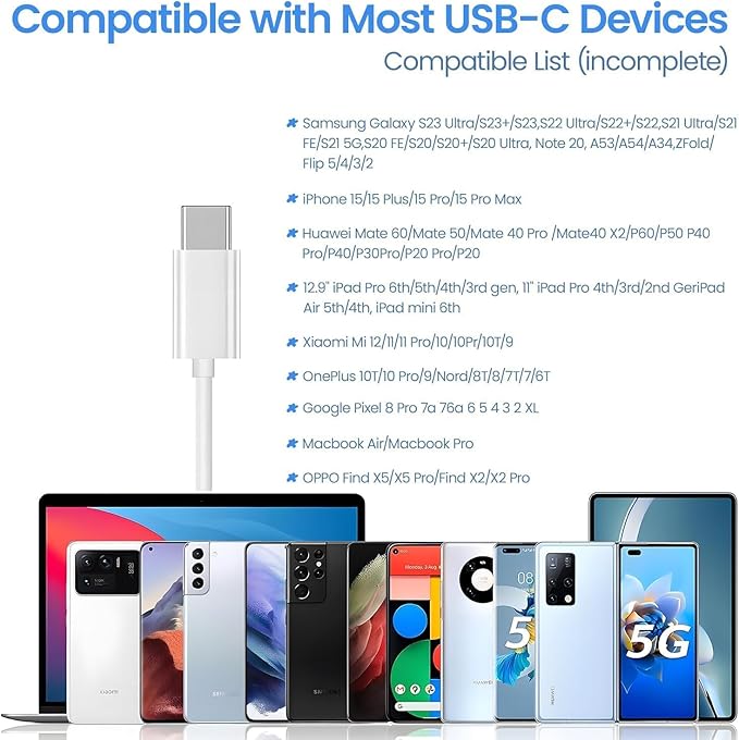 2 Pack Headphones USB C Wired for iPhone 17/17 Pro Max/17 Pro/16/15,Earphones in Ear HiFi Stereo Type C Earbuds Built-in Microphone & Volume Control for Galaxy S25 S24 S23