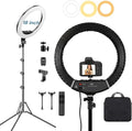 Upgraded 18 inch LED Ring Light Kit with Tripod,CRI≥95, 3000K-6000K Adjustable Brightness & Color Temp, Phone Holder & Remote for Live Streaming, YouTube, TikTok, Photography, Makeup