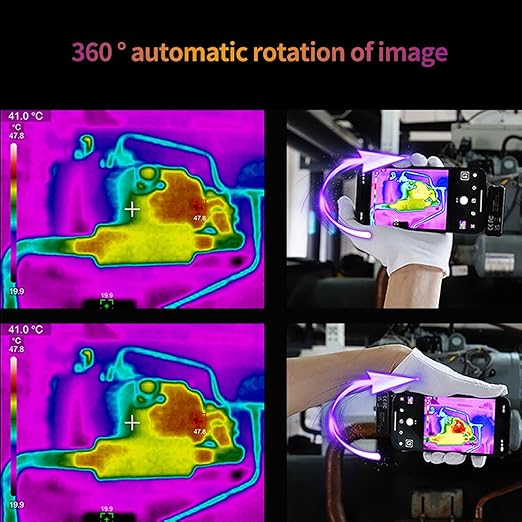 UNI T UTi120MS Thermal Camera for iPhone iOS, Infrared Cameras Thermal Imaging, 120X90 IR Resolution,Thermal Imager,-4°F~1022°F Temperature Range,25Hz Frame Rate,Support Video Recording