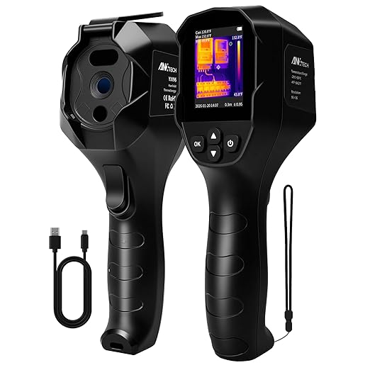 Thermal Camera for Home Inspection, 240×240 TISR Infrared Camera with 14-Hour Battery Life, 25Hz Handheld Thermal Imager with 50°FOV for Water Leak Detection, HVAC, Electrical Inspection