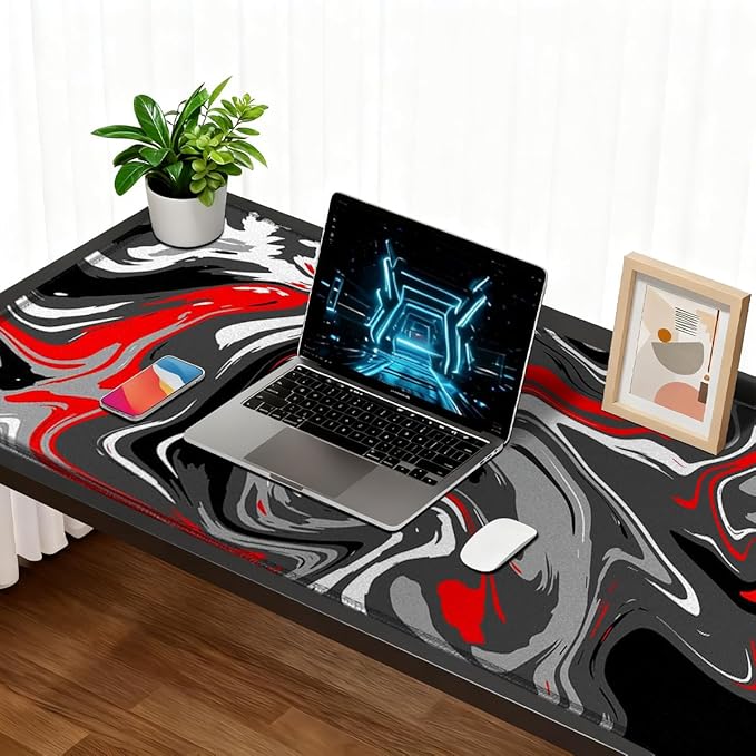 Large Mouse Pad for Desk - Gaming Mouse Pad with Stitched Edges, Anti-Slip Base, Desk Mat Desk Pad for Keyboard and Mouse