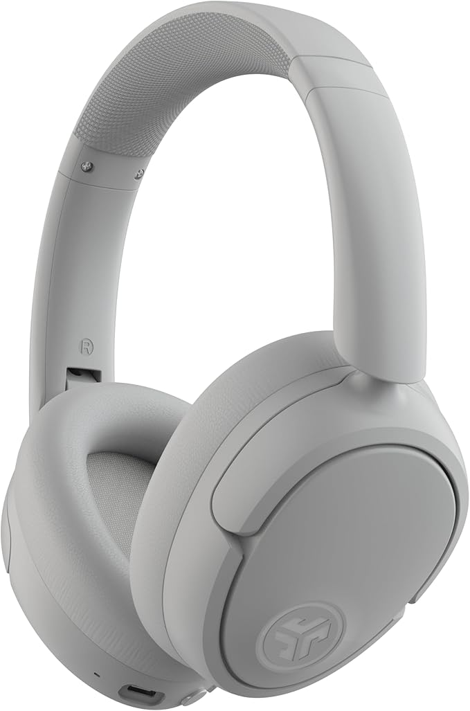 JLab JBuds Lux ANC, Over Ear Headphones, Active Noise Cancelling, Bluetooth, Cloud White