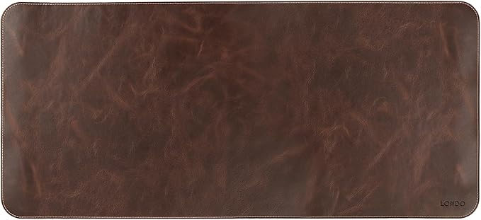 Londo Top Grain Leather Extended Mouse Pad – Large Desk Mat for Office & Gaming, Smooth Writing Surface, Non-Slip Base, Durable & Stylish Workspace Accessory