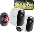 Dzees Wireless Security Camera Outdoor with Magnetic Mount, 4MP Battery Powered Security Cameras Wireless Outdoor for Home Security, AI Motion Detection/2-Way Talk/Color Night Vision/Ip66/Cloud-2-Pack