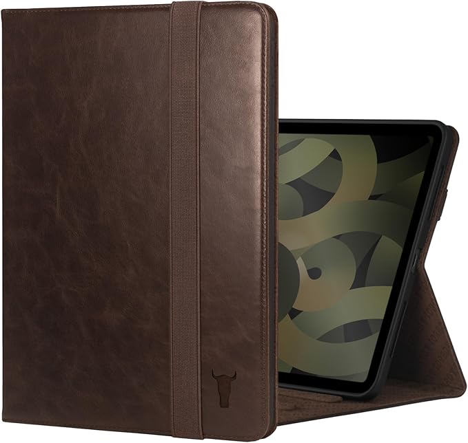 TORRO Case Compatible with iPad Air 11" M4 (2026), M3 (2025) & M2 (2024) and iPad Air 5th / 4th Gen - Leather Folio Cover, Stand, Apple Pencil Charging, Auto Wake/Sleep (Dark Brown)