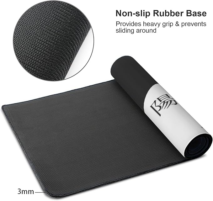 Large Gaming Mouse Pad Japanese Black White Cherry Blossom Mouse Pad with Stitched Edges & Nonslip Rubber Base Extended XXL Long Mousepad Big Desk Mat for Company Office Work, 35.4 x 15.7 in