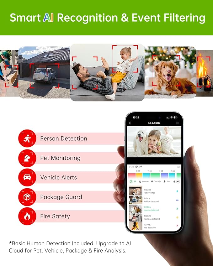 SYMYNELEC Solar Security Cameras Wireless Outdoor, 2K Battery Powered WiFi Camera with Motion Detection for Home - Color Night Vision Spotlight Siren Alarm 2-Way Talk IP65 Waterproof Cloud/TF Storage