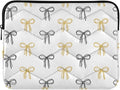 Laptop Case Sleeve, Black Yellow Bow Pattern Shockproof Protective Computer Carrying Cover, Briefcase Handbags 13-13.3inch Laptop Sleeve Bag