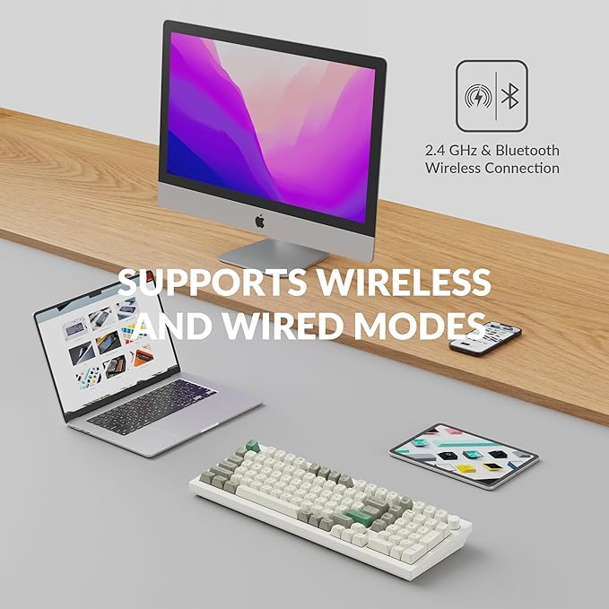 Keychron Q5 Max Wireless Custom Mechanical Keyboard, Full Aluminum 2.4 GHz Bluetooth QMK 96% Layout RGB with Hot-swappable Gateron Red Switch Compatible with Mac Windows Linux