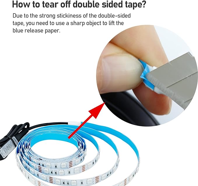5V USB RGB LED Strip Light USB Powered 13.2ft/4M (2pcs x 6.6ft) 240LEDs Flexible SMD 5050 with Controller Dimmable 19 Dynamic Modes 20 Static Colors No-Waterproof IP20 LED Tape Lights