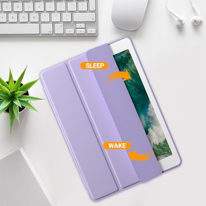 ProCase Smart Case for 10.5” iPad Air 3rd Generation 2019 / iPad Pro 2017, Slim Stand Cover with Pencil Holder Soft TPU Back for Air 3 -Purple