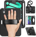 Timecity Case for iPad mini 7 (A17 Pro) 2024/ Mini 6 8.3'' - Heavy Duty Protective Cover with Screen Protector, Rotating Stand, Shoulder Strap & Pencil Holder, Case for iPad mini 7th/6th Gen Black