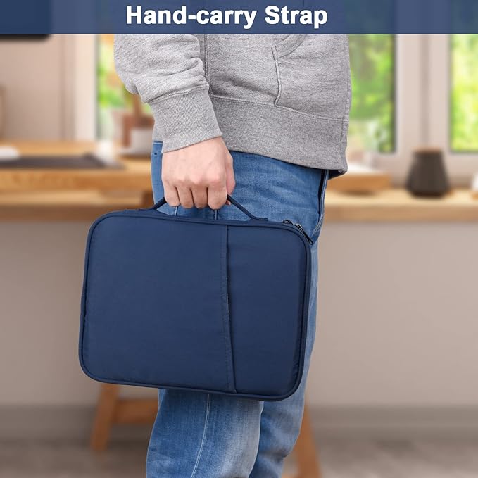iPad Pro 11 Inch Sleeve Case, Travel Tablet Carrying Bag for iPad Pro 11-in (M4), iPad 10.9 (10th Gen), iPad Air 11-in (M2), Galaxy Tab S9/S8 (Navy Blue-11)