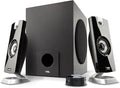 Cyber Acoustics CA-3090 2.1 Speaker System with Subwoofer with 18W of Power – Easy Setup and Convenient Controls, Great for Music, Movies, and Gaming