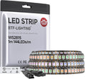 BTF-LIGHTING WS2815 (Upgraded WS2812B) LED Strip Light,UL Listed,3.2FT 144 LED/Pixels,Flexible Chasing RGB,Dual Signal Individually Addressable,5050SMD,3M Tape,DC12V IP65(No Adapter or Controller)