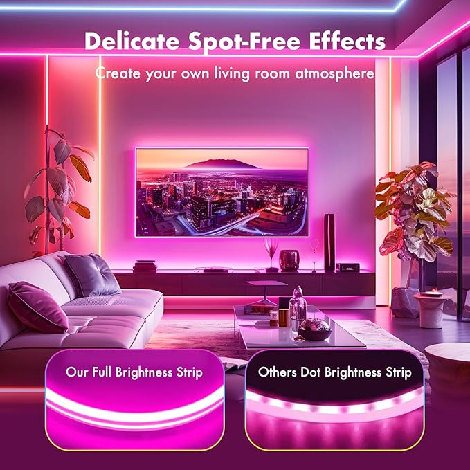 Neon RGB Rope Lights,IP67 Waterproof,Flexible Led Rope Lights,Control with App/Remote,Music Sync,for Gaming Room Living Bedroom Wall Decor (20FT)