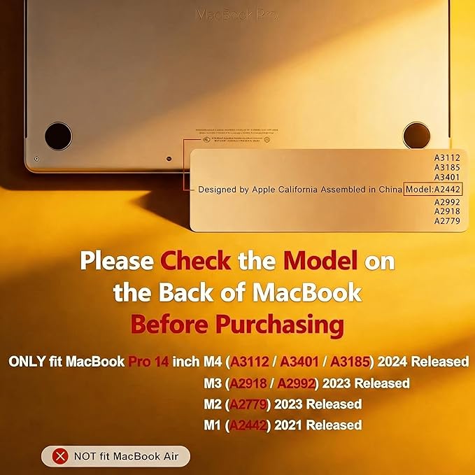 KECC Compatible with MacBook Pro 14 inch Case 2025 2024 2023 2022 2021 Release M4 M3 M2 M1 A3112 A3401 A3185 A2918 A2992 A2779 A2442 Plastic Hard Shell + Keyboard Cover, Pink Sparkling