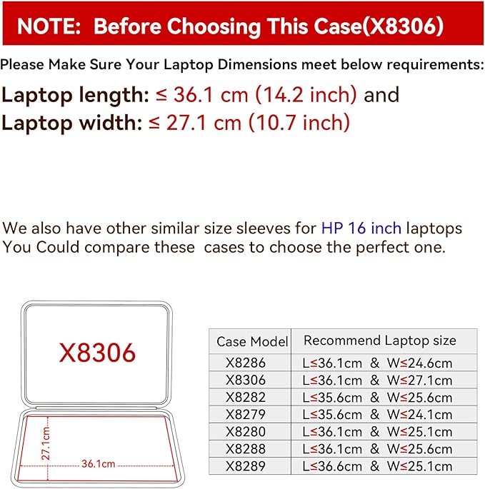 Smatree Hard EVA Protective Sleeve Compatible for 16 inch HP OMEN 16-am0065nr/ Slim 16t-an000/MAX 16t-ah000/16z-ak000, for OMEN Transcend 16, for 16.1 inch HP OMEN Transcend 16t-u100/u000 Case (X8306)
