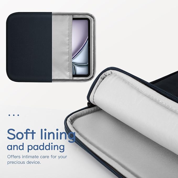 Dadanism 13 Inch Tablet Sleeve Bag Carrying Case for iPad Pro 13" M5/M4 2025/2024, iPad Air 13" M4/M3 2026/2025, iPad Pro 12.9", Galaxy Tab S10+/S9 FE+/S9+ 12.4", Remarkable Paper Pro 11.8", Indigo