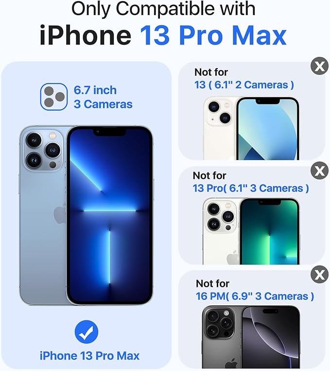 Magnetic for iPhone 13 Pro Max Case, [Compatible with MagSafe][Military-Grade Drop Protection][Anti-Yellowing] Shockproof Translucent Matte Cover for iPhone 13 Pro Max Phone Case,Pink