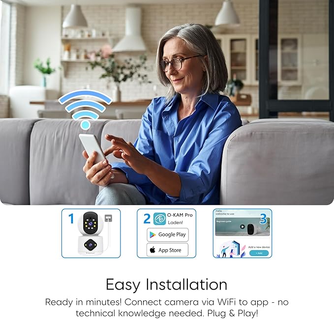 VSTARCAM 2K+2K Cameras for Home Security Indoor, Dual Cameras, 360° Pan-Tilt, Color Night Vision, Motion Detection, Real-time Alerts, 2-Way Audio, Works with Alexa,Cloud & SD Card Storage(up to 256GB)