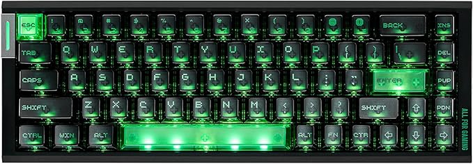 ATK RS6 Air Hall Effect Gaming Keyboard, 8K Polling, 256K Scan, 0.08 ms Latency, Adjustable 0.001–3.3 mm RT, Hard Gasket 5-Layer, Aluminum Plate, 65% 68-Key (Black-Zen)