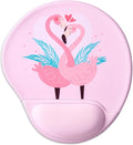 Ergonomic Mouse Pad with Wrist Support,Cute Mouse Pads with Wrist Rest,Comfortable Mouse Pad for Home Office Gaming Working Computers Laptop,Pain Relief with Non-Slip PU Base (Flamingo)