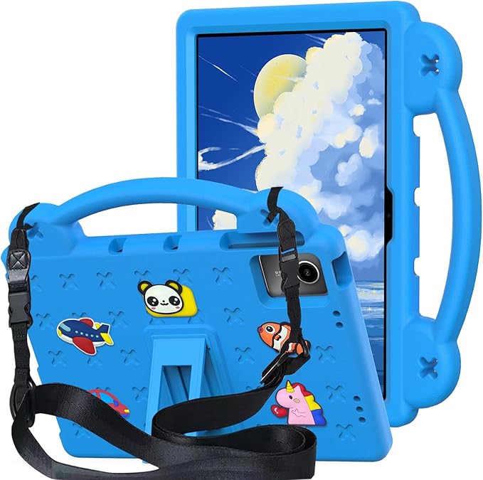 AKABEILA Compatible with Lenovo Tab M11/Tab P11 Plus/Tab P11/Xiaomi Redmi Pad SE(2023) 11 inch Tablet Case, Kids Shockproof Protective Case with Stand Handle for Girl Kid Gift - Sky Blue