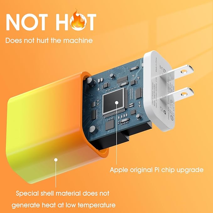 4Pack USB C Charger Block 20W, iGENJUN for Phone Fast Charger Wall Charger with PD 3.0, Compact Type C Power Adapter for Phone 17/16/15, Galaxy, Pixel, AirPods Pro