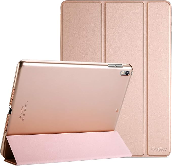 ProCase Smart Case for 10.5” iPad Air 3rd Generation 2019 / iPad Pro 2017, Slim Stand Cover with Translucent Frosted Back for iPad Air 3 -Rosegold