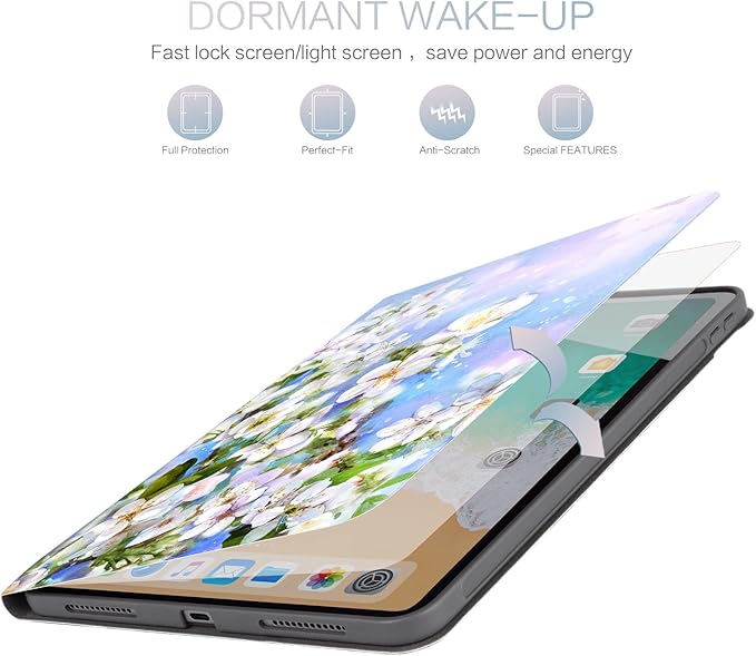 for iPad Air M4/M3/M2 11 Inch Case 2026, for iPad Air 5Th/4Th Gen Cases 10.9-inch, for iPad Pro 11 Inch Case 4Th/3Rd/2Nd/1St Generation, Multi-Angle View, Auto Wake/Sleep, Peach Blossom