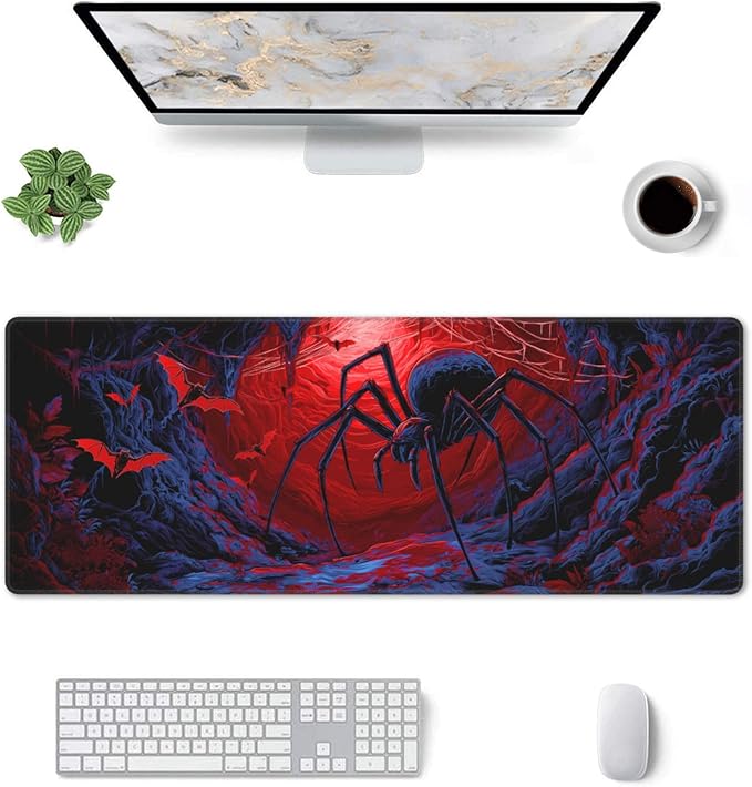 Halloween Mouse Pad Extended Large Gaming Mouse Pad XL Stitched Edges for Gamer Home Office 31.5 X 11.8 Inch